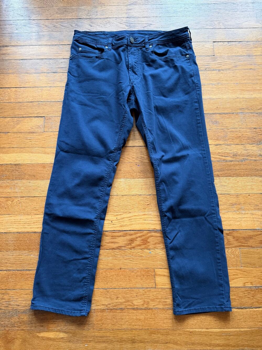 BUFFALO David Bitton 'Archer' Slim Stretch Navy Pants Mens sz 34x30
